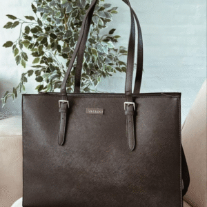 Bolso Negro Grande Espacioso – Con Compartimento Acolchonado para Laptop